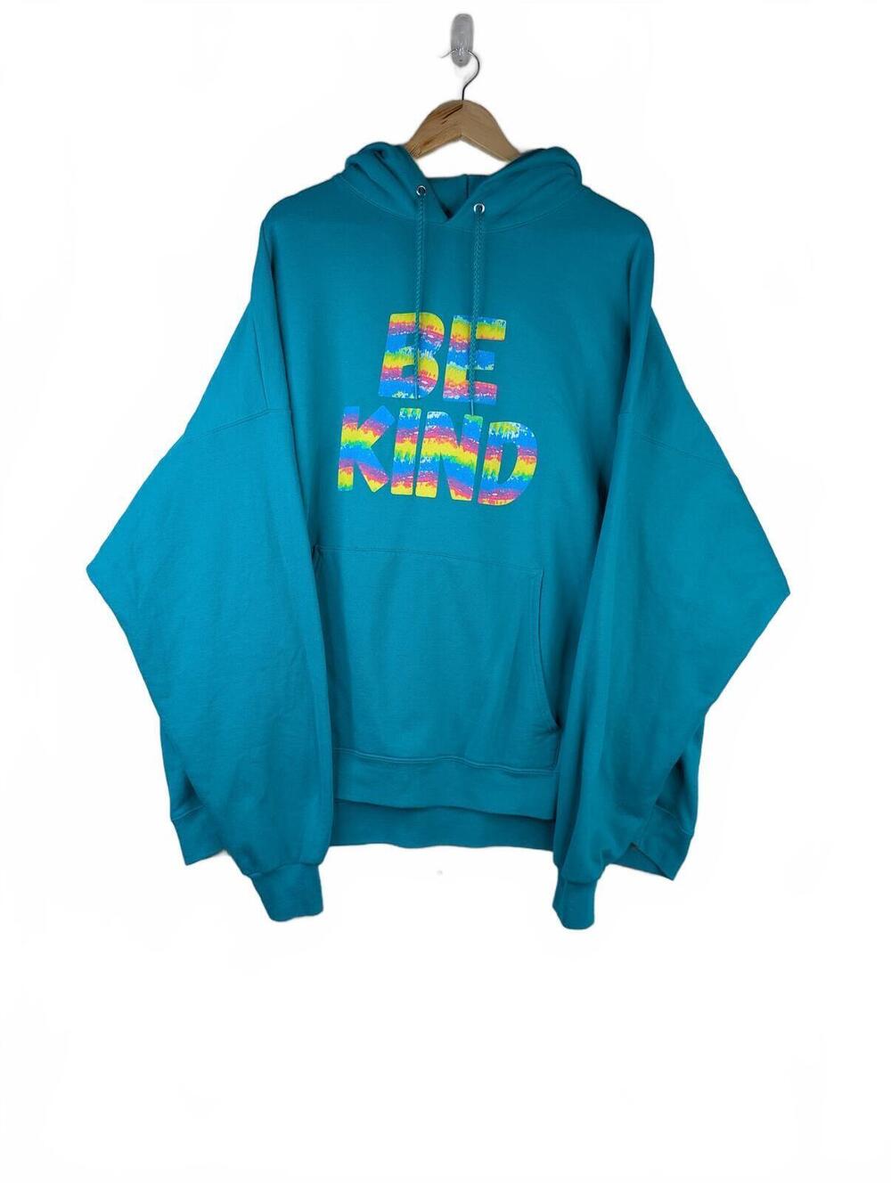 Hanes EcoSmart with Be Kind Rainbow Print  4XL‎ Hoodie